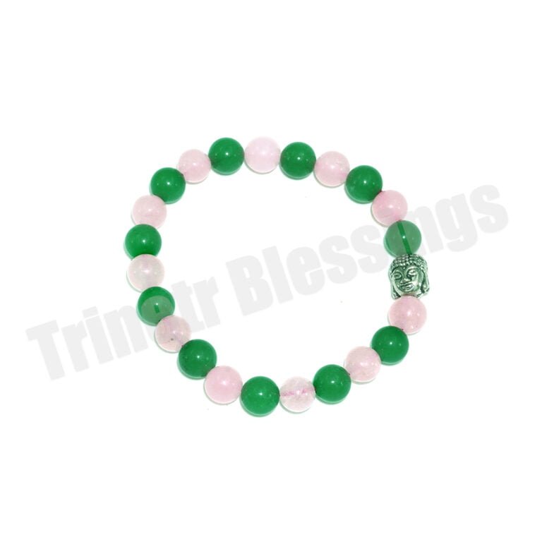 Green Aventurine Rose Quartz Trinetr Blessings