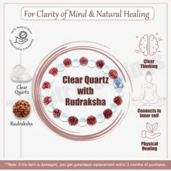 Clear Quartz with Rudraksh