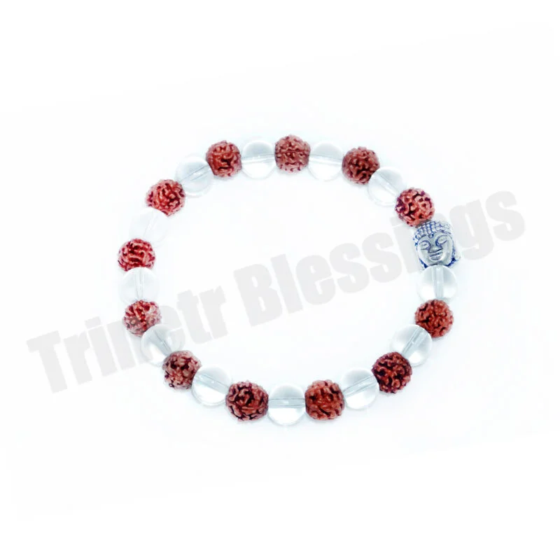 Clear Quartz with Rudraksh - Image 2