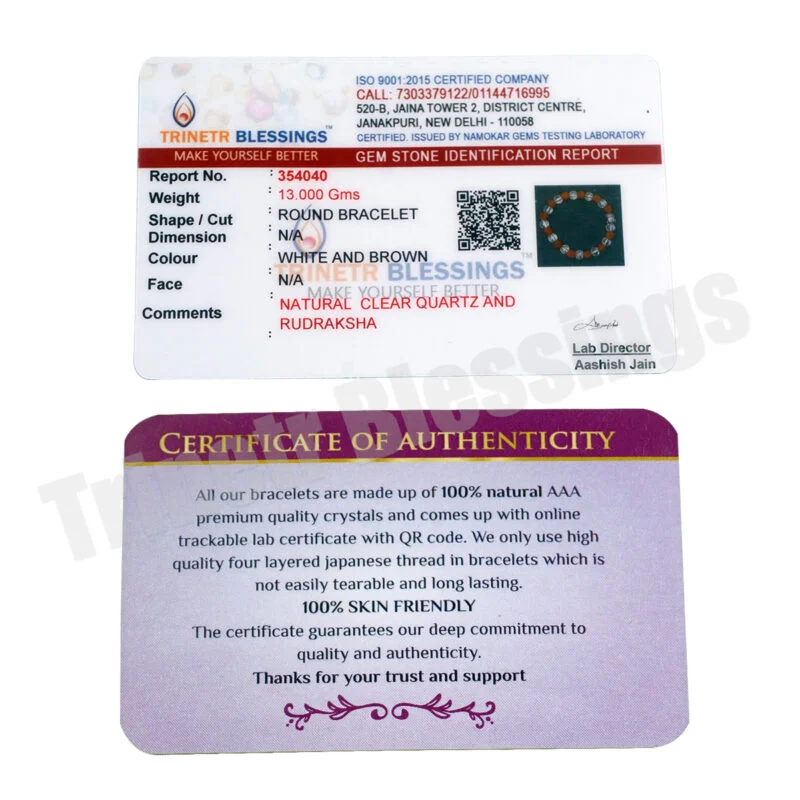 Clear Quartz with Rudraksh - Image 4