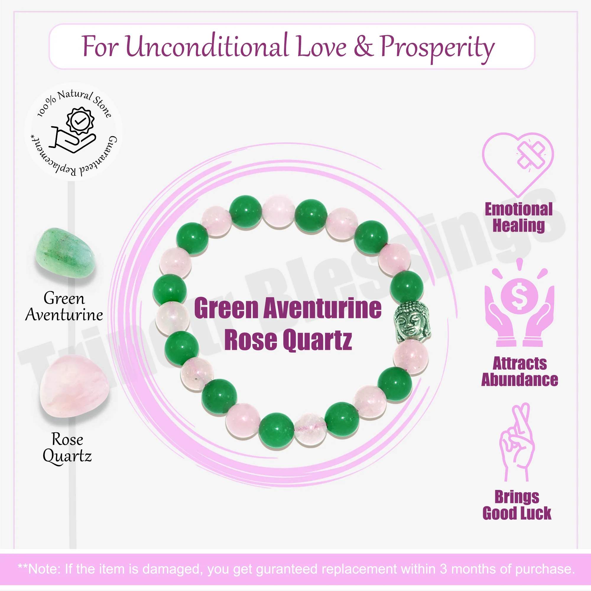 Green Aventurine & Rose Quartz