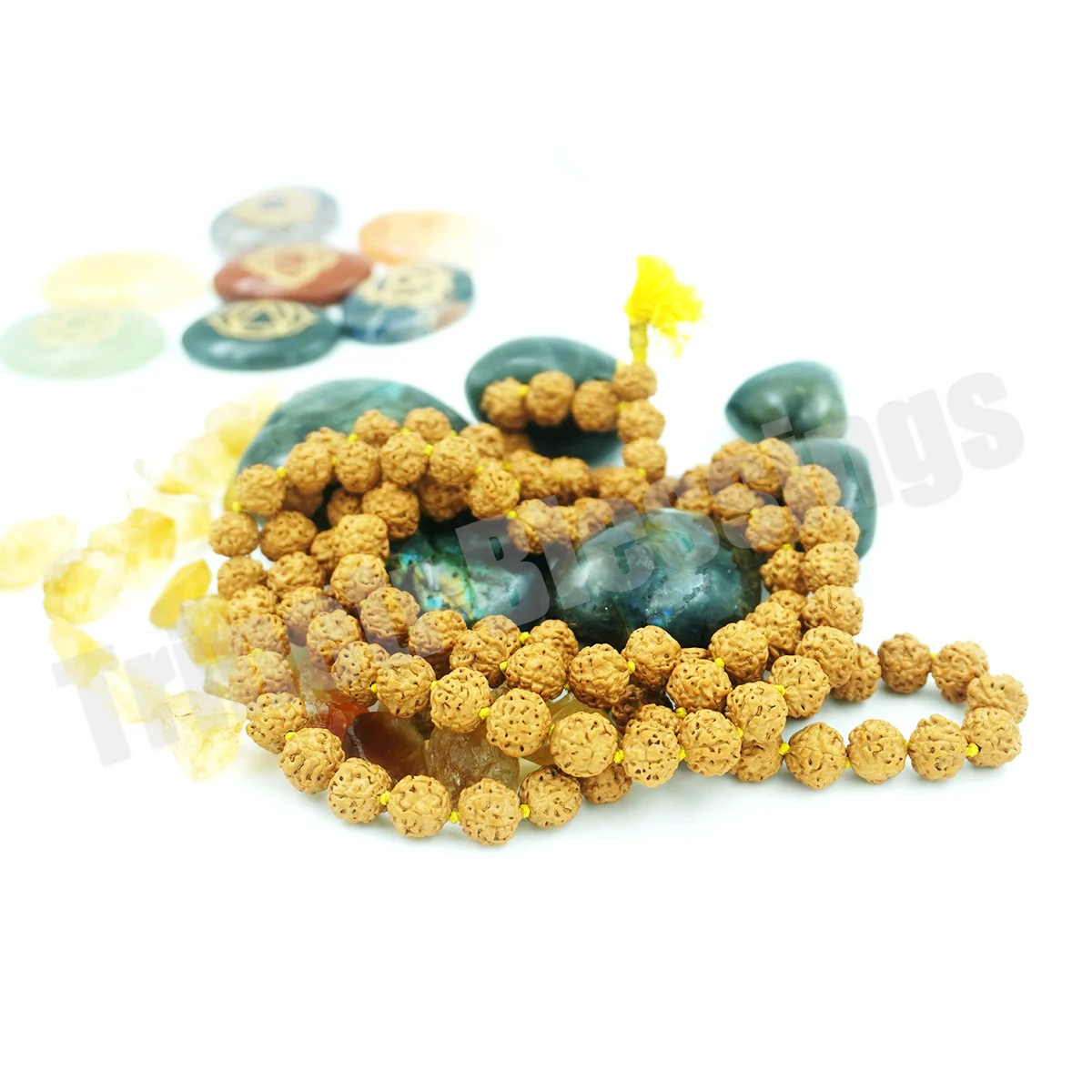 Rudraksha Mala (Yellow Thread)