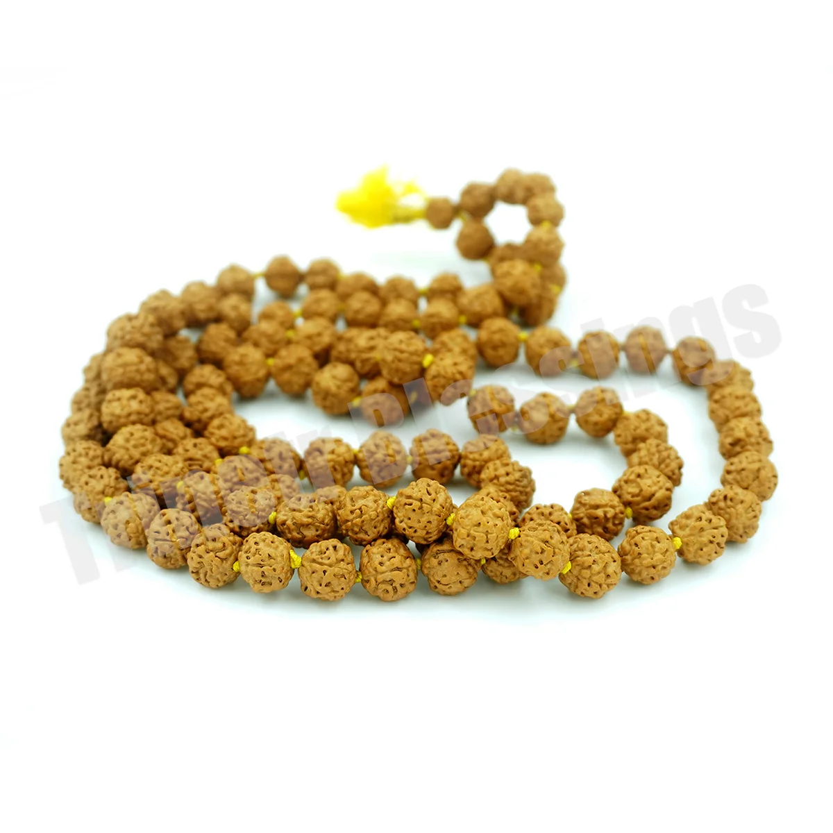 Rudraksha Mala (Yellow Thread) - Image 2