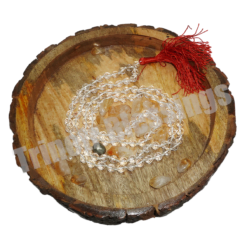 Diamond Cut Clear Quartz Mala