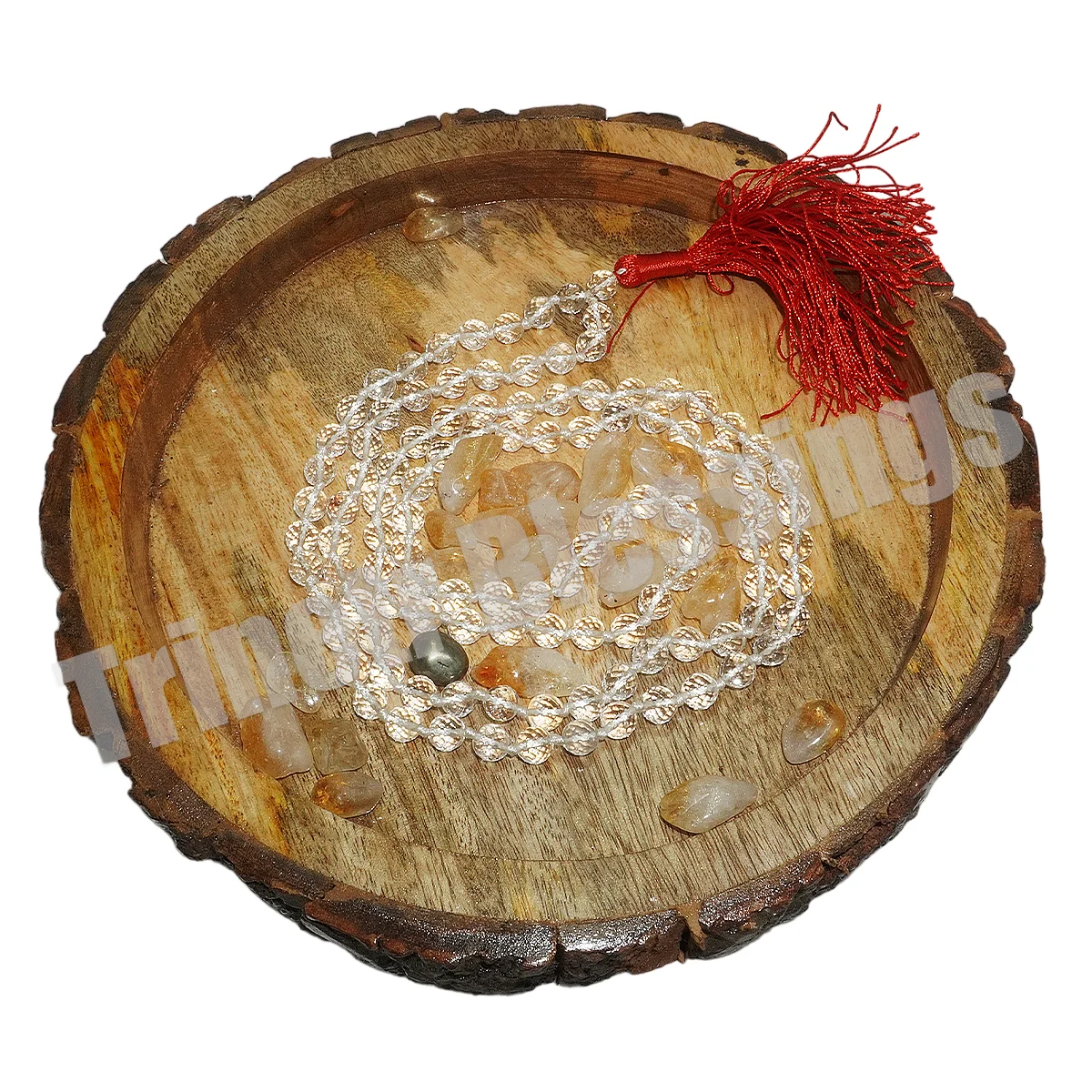 Diamond Cut Clear Quartz Mala