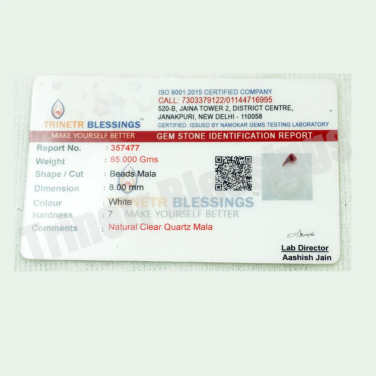 Diamond Cut Clear Quartz Mala - Image 3