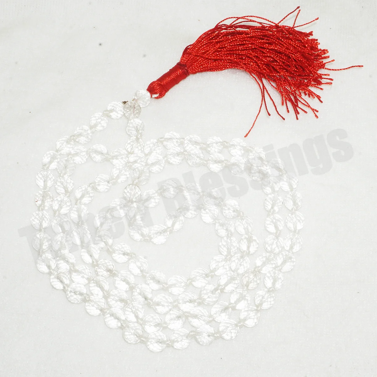 Diamond Cut Clear Quartz Mala - Image 2