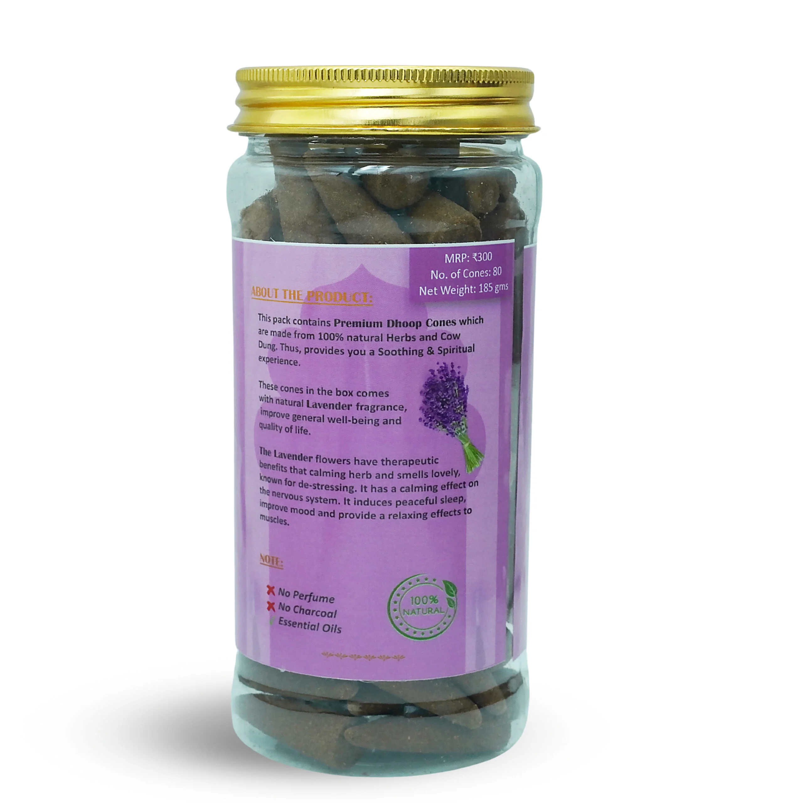 Lavender Dhoop Cones (Pack of 2) - Image 4